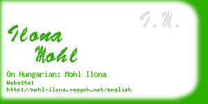 ilona mohl business card